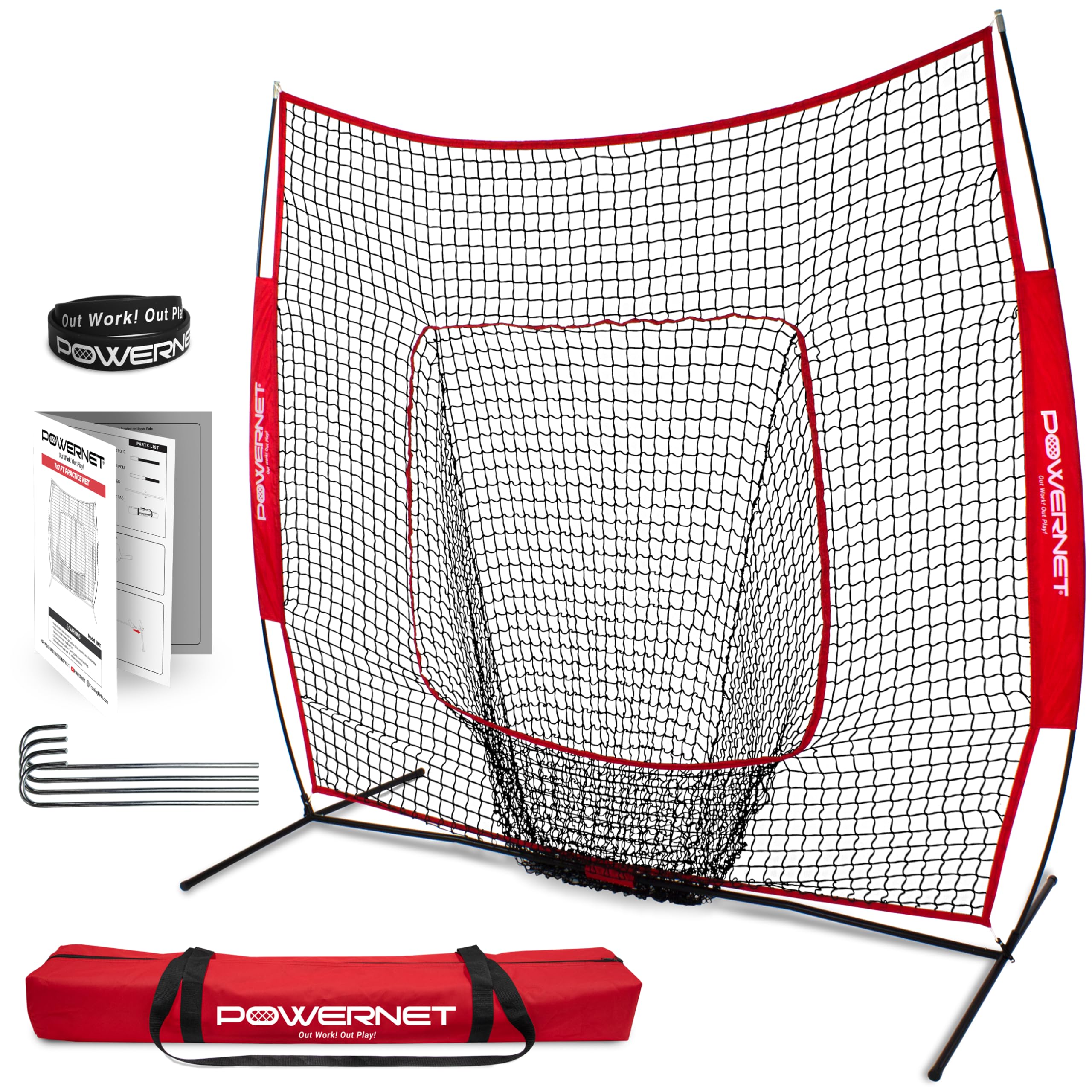 PowerNet Baseball & Softball Practice Net 7×7