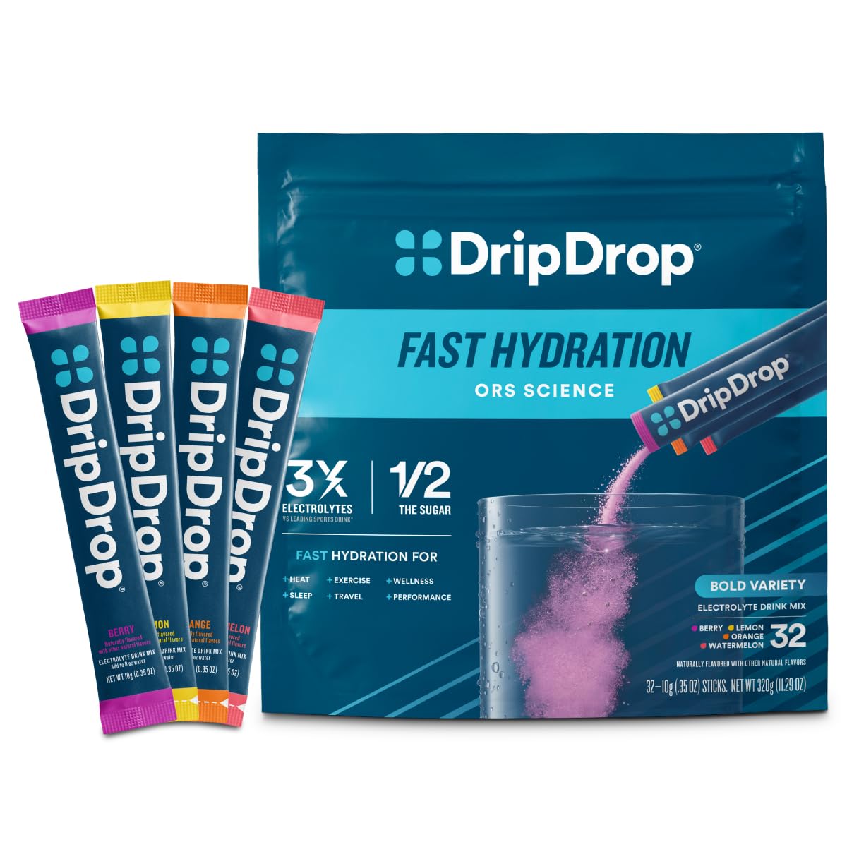 DripDrop ORS, Best electrolyte powder for pregnancy as a stronger backup option
