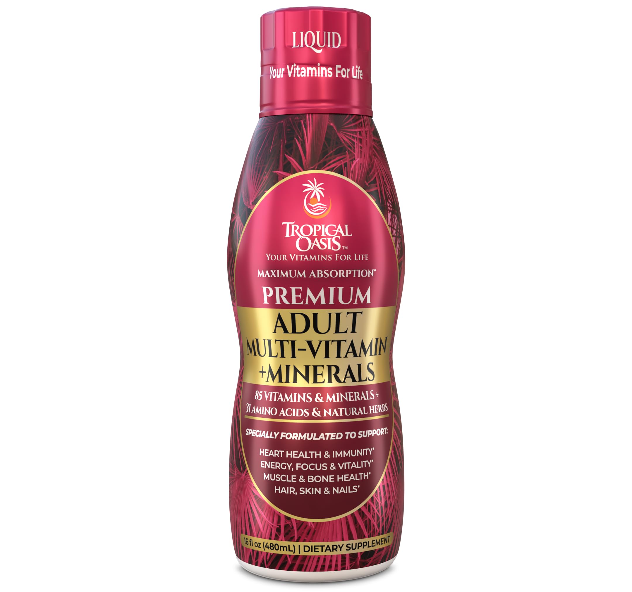 Tropical Oasis Adult Liquid Multivitamin, Best value liquid multivitamin for women