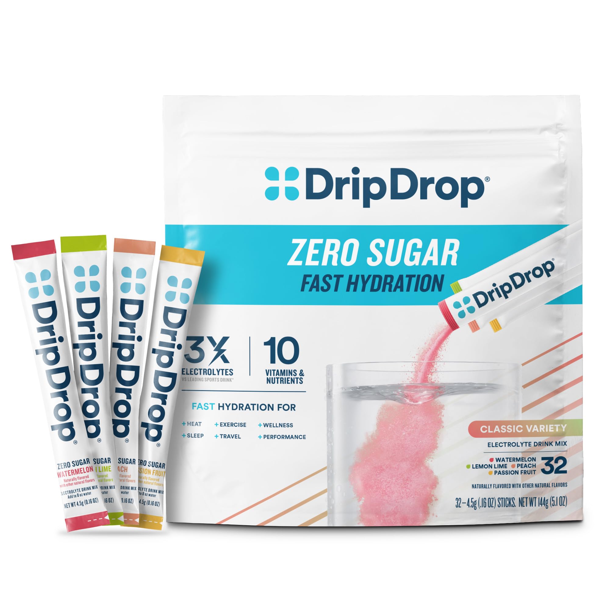 DripDrop ORS Sugar Free, Best sugar free electrolyte powder for more serious dehydration support