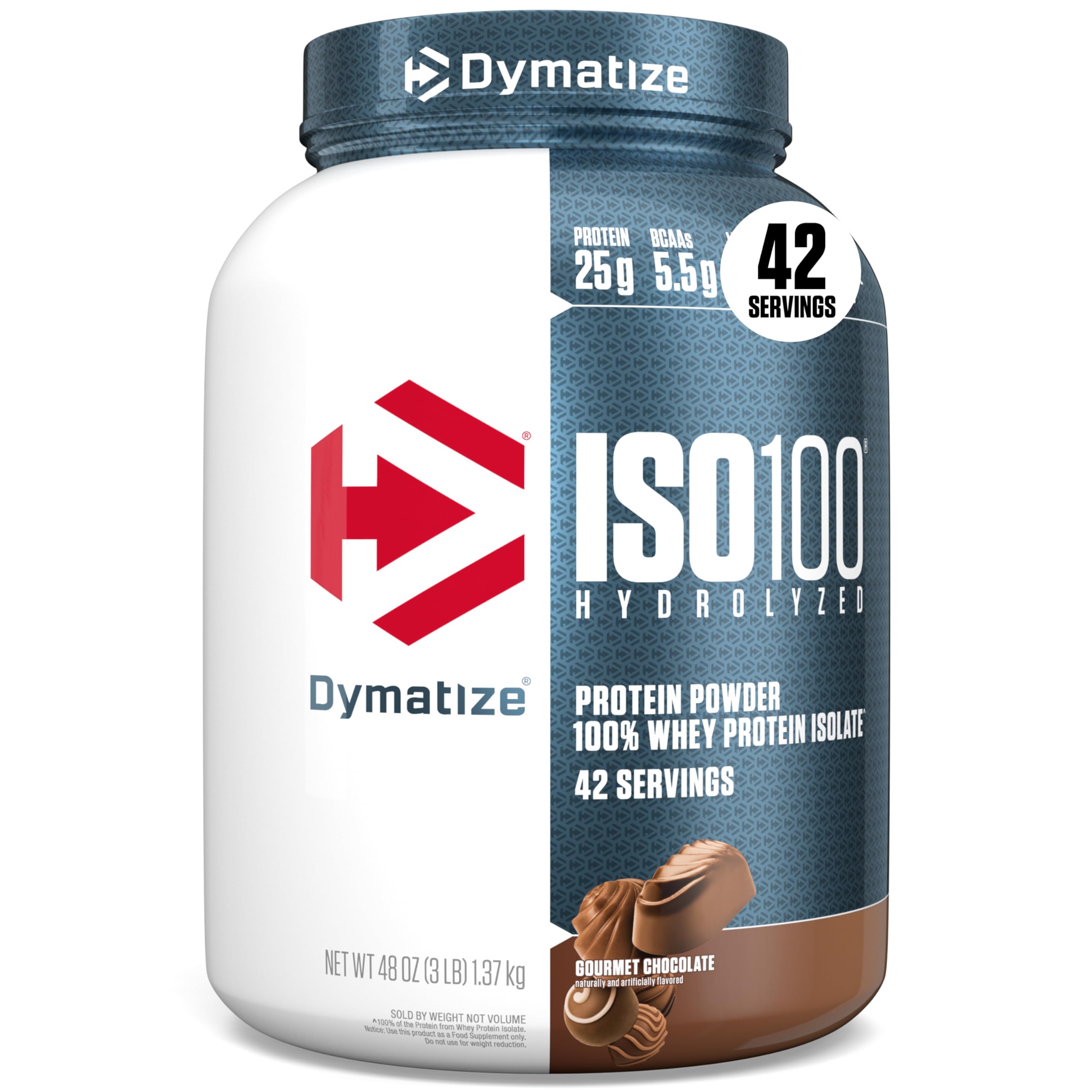 Dymatize ISO100 Hydrolyzed Protein Powder, Gourmet Chocolate